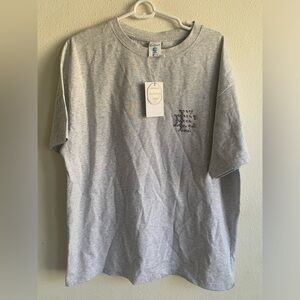 Eric Emanuel X Swarovski Men's Gray Tshirt Tee Size L New with Tags Crystal Logo